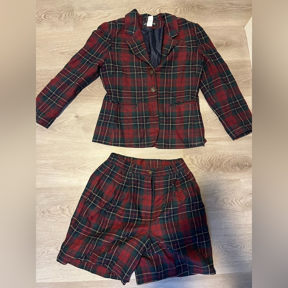 Vintage Christmas Short Suit Set